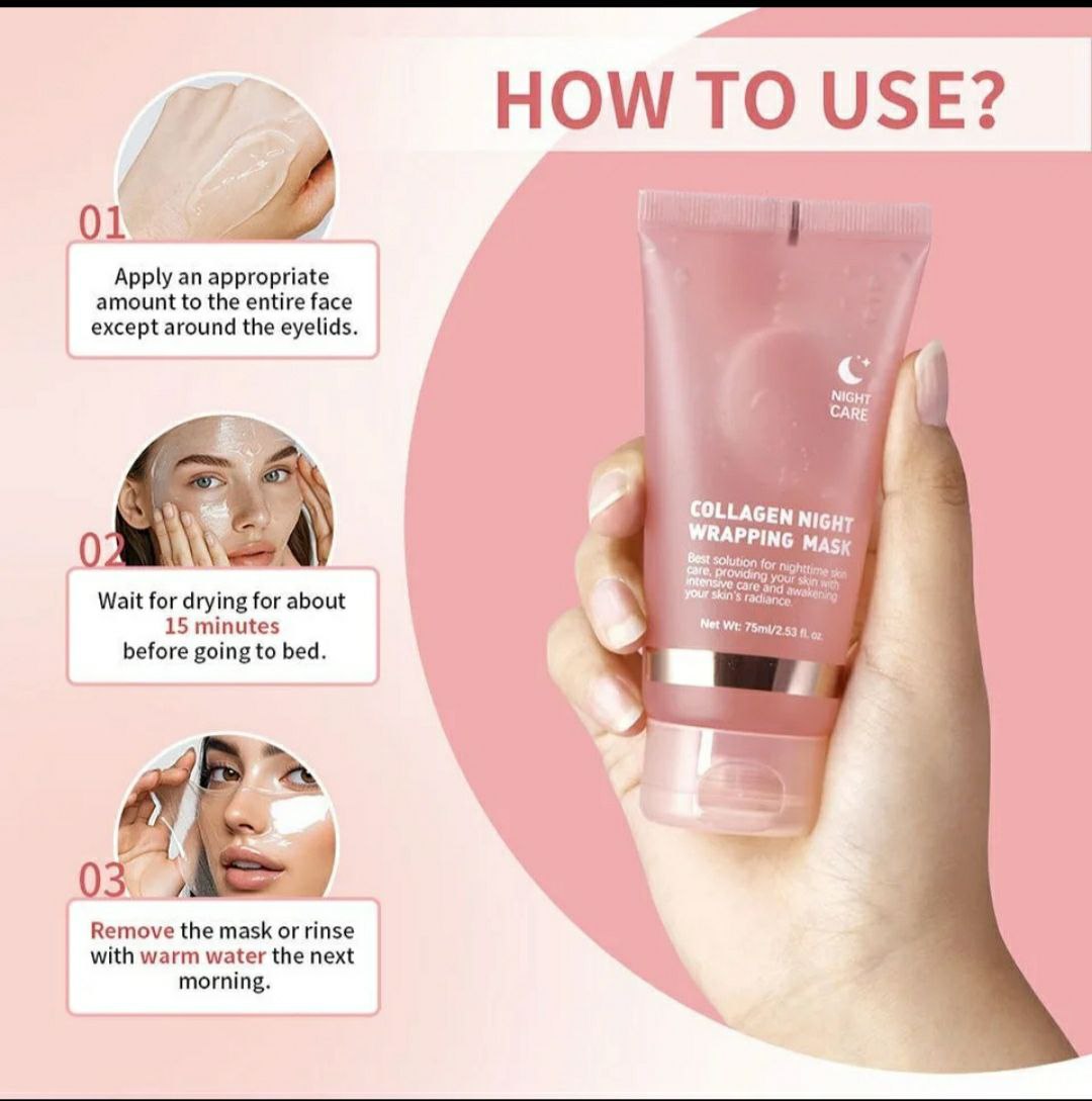 Masque de Nuit au Collagène Shopsn : L'Effet 'Glass Skin' Immédiat sans Coller à l'Oreiller