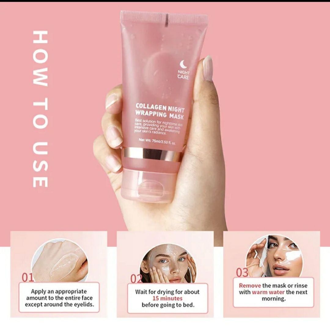 Masque de Nuit au Collagène Shopsn : L'Effet 'Glass Skin' Immédiat sans Coller à l'Oreiller